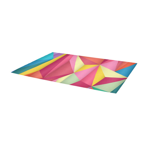 Colorful Triangles Abstract Geometric Area Rug 9'6''x3'3''