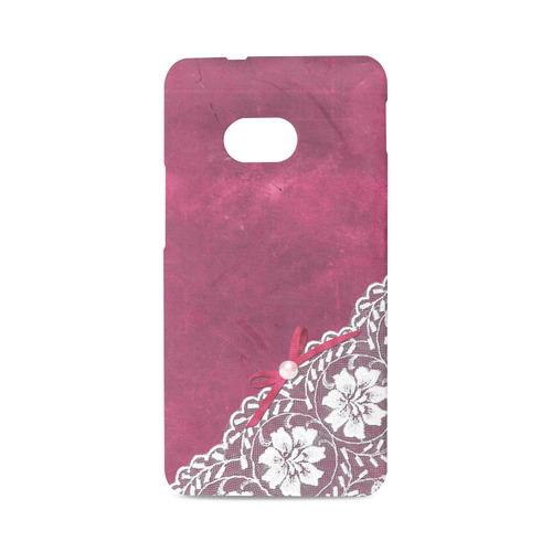 White Elegant Lace Pearl On Pink Hard Case For Htc One M7 3d Id D907136