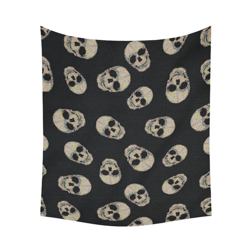 The Living Skull Cotton Linen Wall Tapestry 60"x 51"