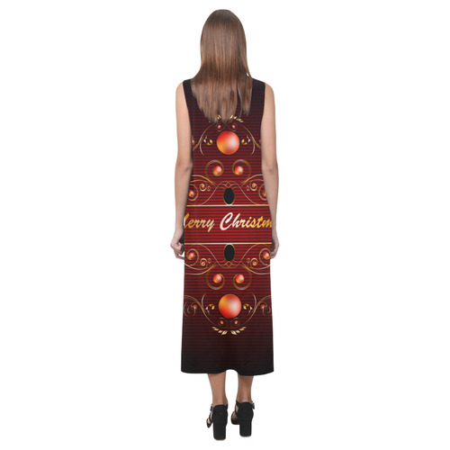 Merry christmas Phaedra Sleeveless Open Fork Long Dress (Model D08)