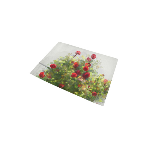 Red Roses Watercolor Area Rug 2'7"x 1'8‘’