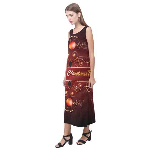 Merry christmas Phaedra Sleeveless Open Fork Long Dress (Model D08)