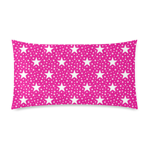Different Size Stars seamless pattern white Rectangle Pillow Case 20"x36"(Twin Sides)