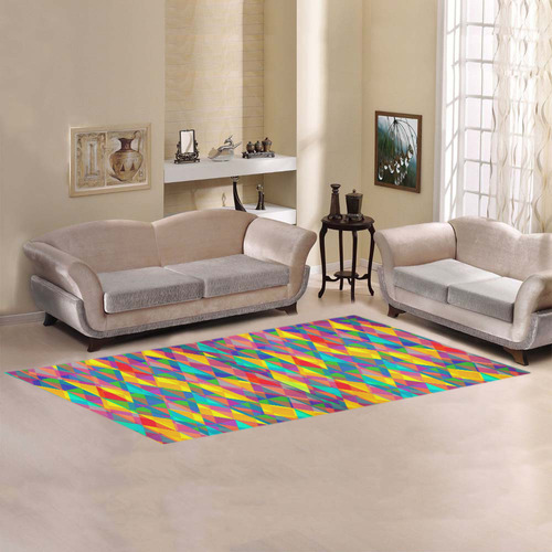 Colorful Abstract Christmas New Year Celebration Area Rug 9'6''x3'3''