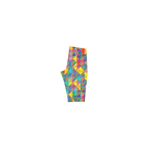 Colorful Abstract Christmas New Year Celebration Hestia Cropped Leggings (Model L03)