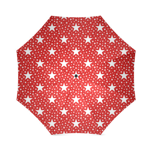 Different Size Stars seamless pattern white Foldable Umbrella (Model U01)