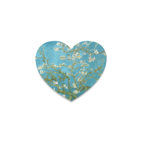 Vincent Van Gogh Blossoming Almond Tree Heart Coaster