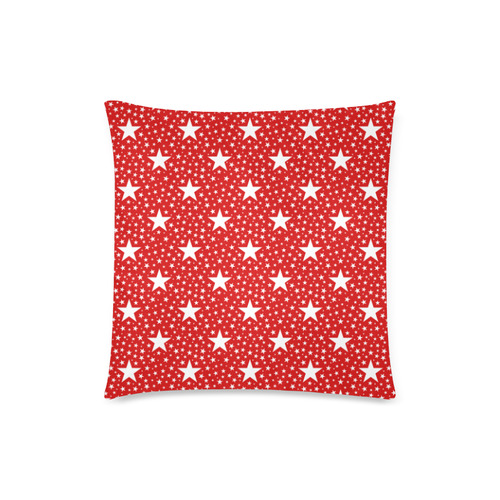 Different Size Stars seamless pattern white Custom Zippered Pillow Case 18"x18"(Twin Sides)