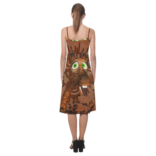 Sweet, happy giraffe Alcestis Slip Dress (Model D05)