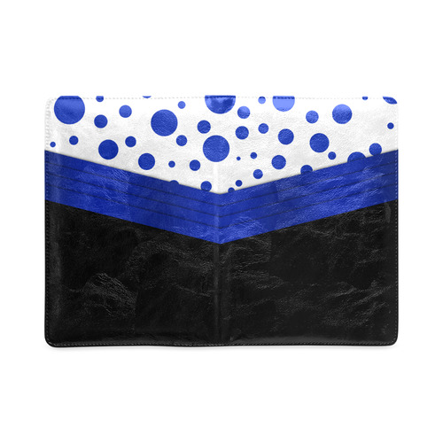 Polka Dots with Blue Sash and Black Bottom Custom NoteBook A5