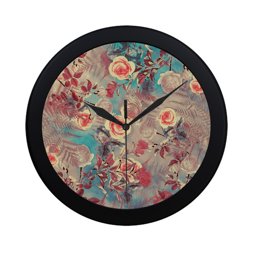 flowers 8 Circular Plastic Wall clock