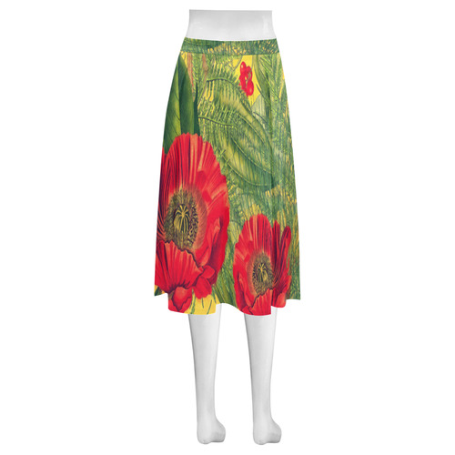 flora 7 Mnemosyne Women's Crepe Skirt (Model D16)