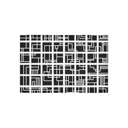 Lines and Squares Area Rug 5'x3'3''