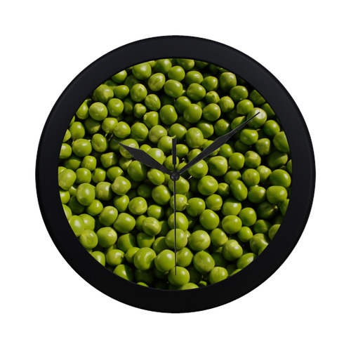 healthy peas Circular Plastic Wall clock