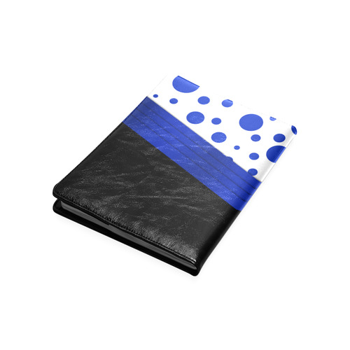 Polka Dots with Blue Sash  with Black Bottom Custom NoteBook B5