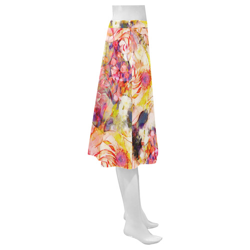 flora 5 Mnemosyne Women's Crepe Skirt (Model D16)