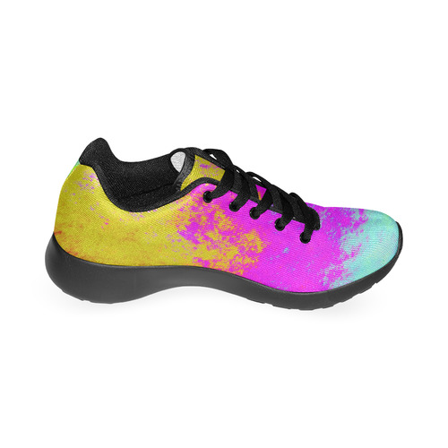 Grunge Radial Gradients Red Yellow Pink Cyan Green Men’s Running Shoes (Model 020)