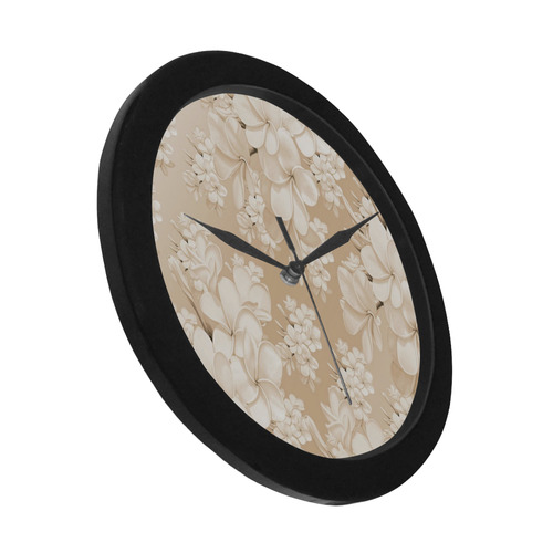 delicate floral pattern,softly Circular Plastic Wall clock