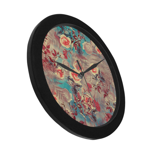 flowers 8 Circular Plastic Wall clock