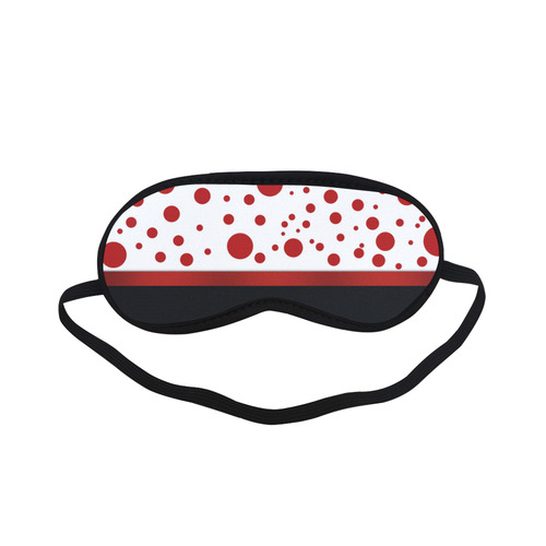 Red Polka Dots  with Black Bottom Sleeping Mask