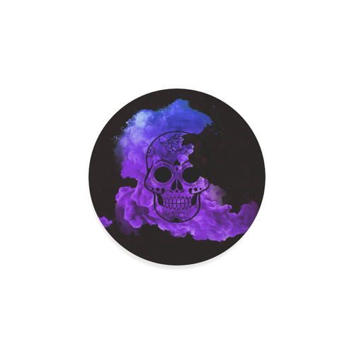 smoky skull Round Coaster