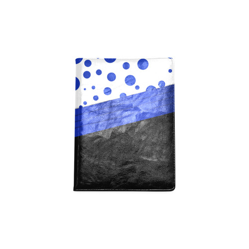 Polka Dots with Blue Sash  with Black Bottom Custom NoteBook B5