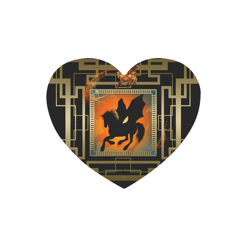 Unicorn silhouette Heart-shaped Mousepad