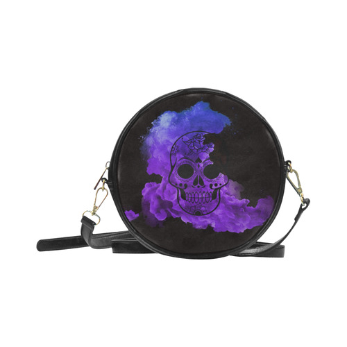 smoky skull Round Sling Bag (Model 1647)