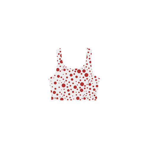 Polka Dots with Red Sash and Black Atalanta Casual Sundress(Model D04)