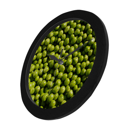 healthy peas Circular Plastic Wall clock