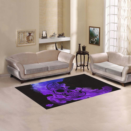 smoky skull Area Rug 5'x3'3''