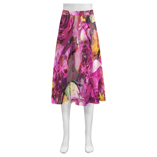 flora 4 Mnemosyne Women's Crepe Skirt (Model D16)