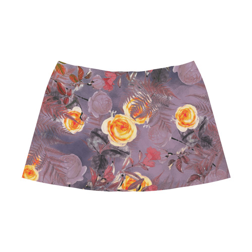 flowers 2 Mnemosyne Women's Crepe Skirt (Model D16)