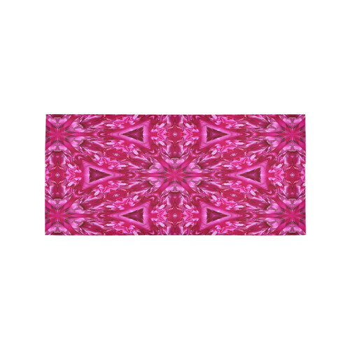 Pink Cabbage Rose Area Rug 7'x3'3''