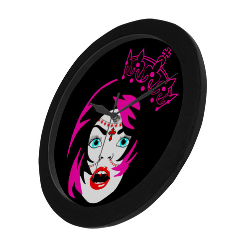 vampire gypsy Circular Plastic Wall clock