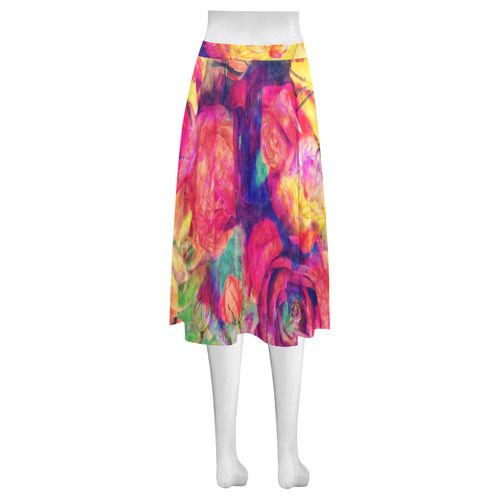 flora 10 Mnemosyne Women's Crepe Skirt (Model D16)