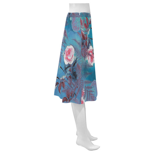 flowers 4 Mnemosyne Women's Crepe Skirt (Model D16)