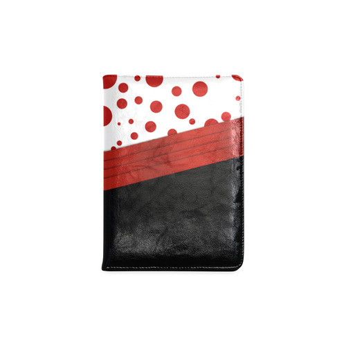 Polka Dots and Red Sash with Black Bottom Custom NoteBook A5