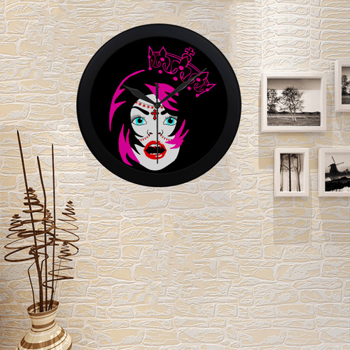 vampire gypsy Circular Plastic Wall clock