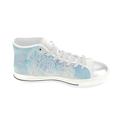 Indians Dreamcatcher HORSE Watercolor Painting Women's Classic High Top Canvas Shoes (Model 017)