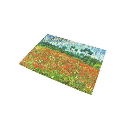 Vincent Van Gogh Field With Red Poppies Area Rug 5'x3'3''