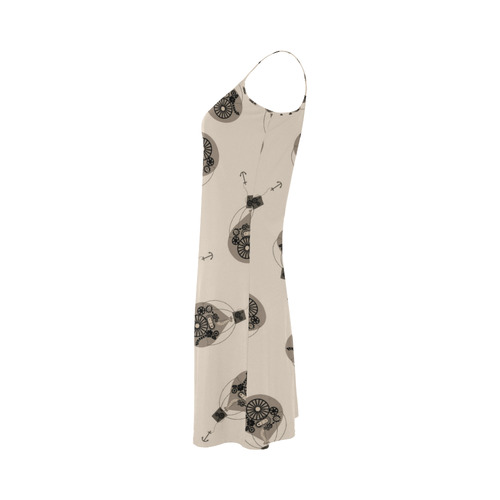 Steampunk Sepia Balloons Alcestis Slip Dress (Model D05)