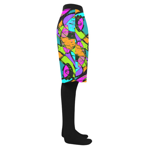 Abstract Art Squiggly Loops Multicolored Men's Swim Trunk (Model L21)