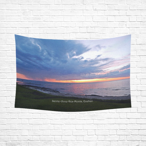 Sunset RainStorm Cotton Linen Wall Tapestry 90"x 60"