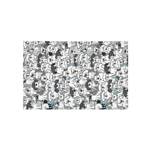 aqua sheepies Area Rug 5'x3'3''