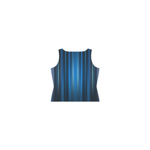 Brillant Blue Black Vertical Stripes Sleeveless Splicing Shift Dress(Model D17)