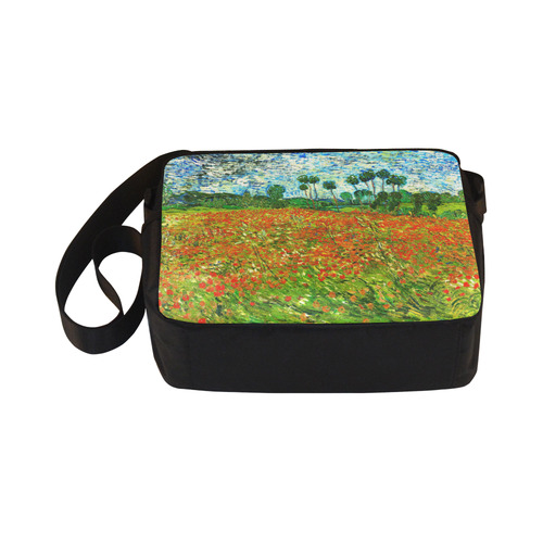Vincent Van Gogh Field With Red Poppies Classic Cross-body Nylon Bags (Model 1632)