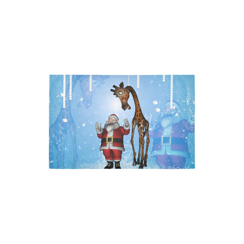 Funny Santa Claus and giraffe Area Rug 2'7"x 1'8‘’