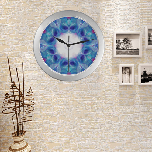 724 Silver Color Wall Clock