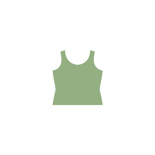 Green Tea and Brown Floral Sleeveless Splicing Shift Dress(Model D17)